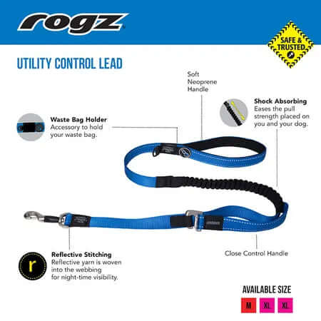 Rogz Control Lead Blue