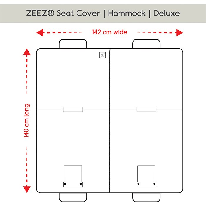 ZEEZ SEAT COVER HAMMOCK - DELUXE  140x142cm