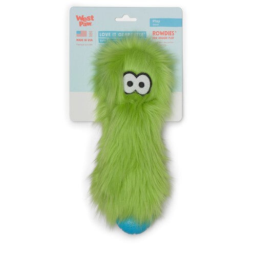 West Paw Rowdie Tough Plush Dog Toy - Custer Lime
