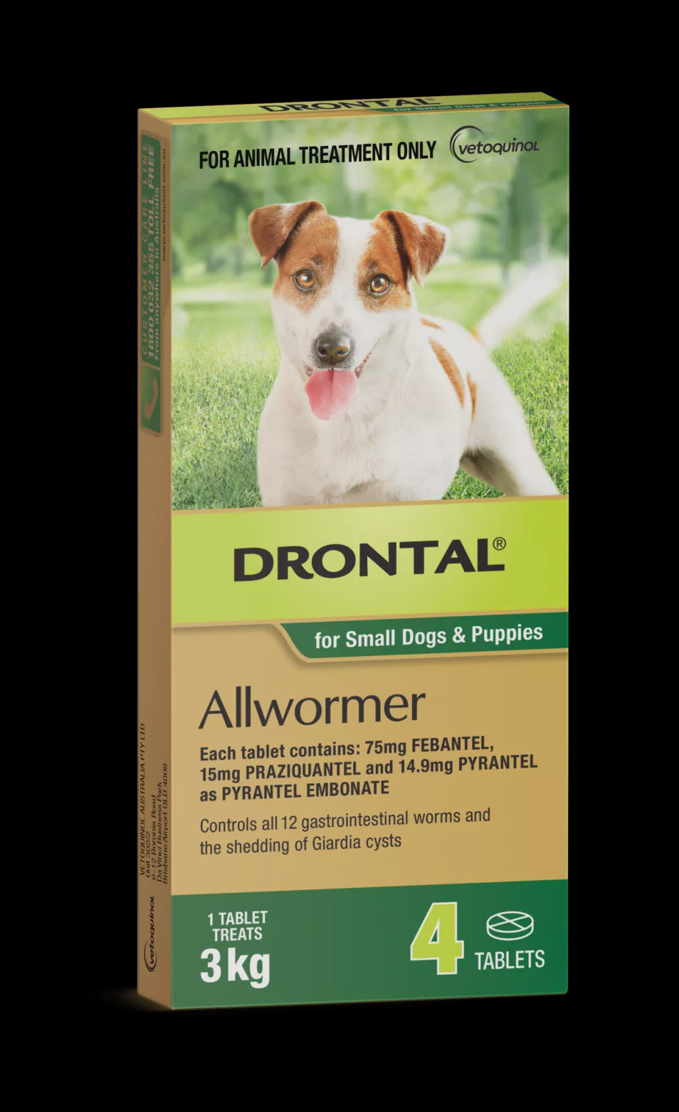 DRONTAL Allwormer Tablets for Small Dogs & Puppies / 4pk