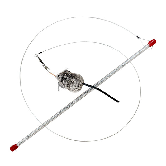 GO CAT Cat Catcher Wand with Mouse on Wire