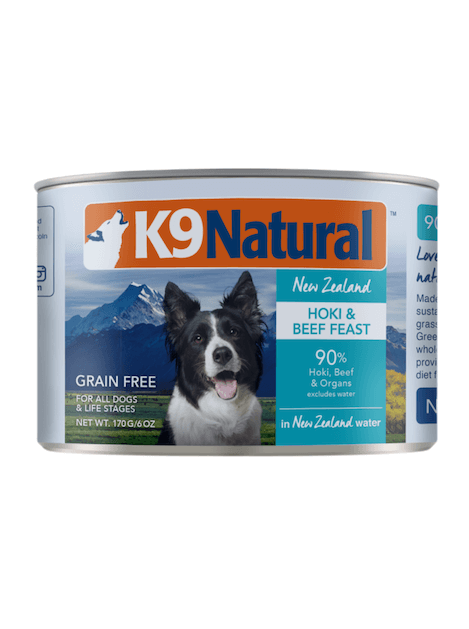 K9 Natural Hoki and Beef Feast Can