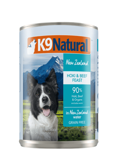 K9 Natural Hoki and Beef Feast Can