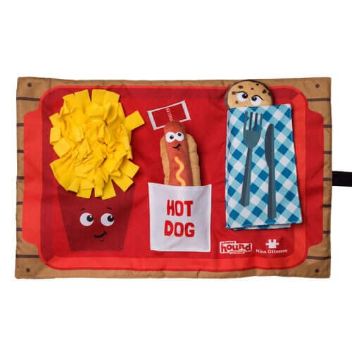 Nina Ottosson Interactive Snuffle Activity Puzzle Mat for Dogs - Fast Food