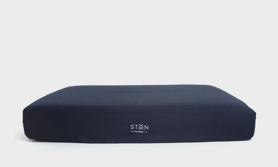 STAN Royale Dog Bed in Organic Cotton Drill / Charcoal