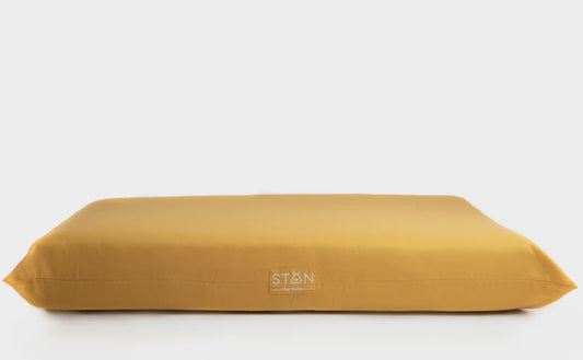 STAN Senior Dog Bed in Linen / Mustard