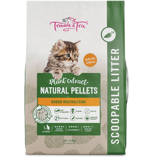 TROUBLE & TRIX Natural Tofu Cat Litter 10L