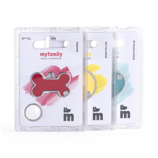 MyFamily Dog ID Tag / Basic Handmade Bone