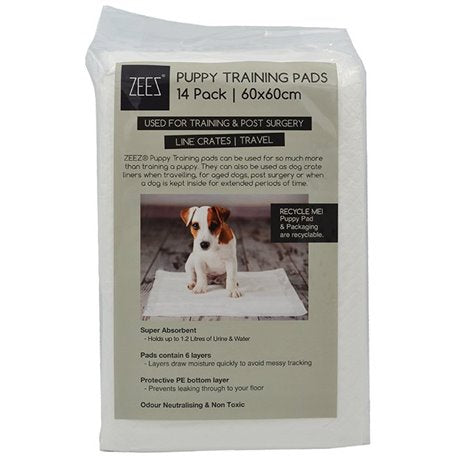 ZEEZ PUPPY TRAINING PADS 60x60cm - 14pk